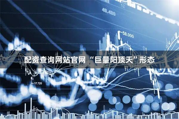 配资查询网站官网 “巨量阳顶天”形态