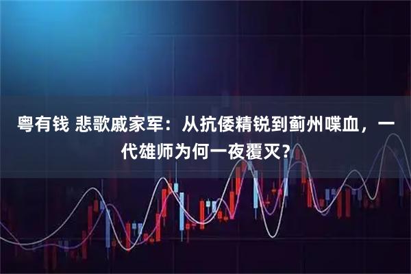 粤有钱 悲歌戚家军：从抗倭精锐到蓟州喋血，一代雄师为何一夜覆灭？